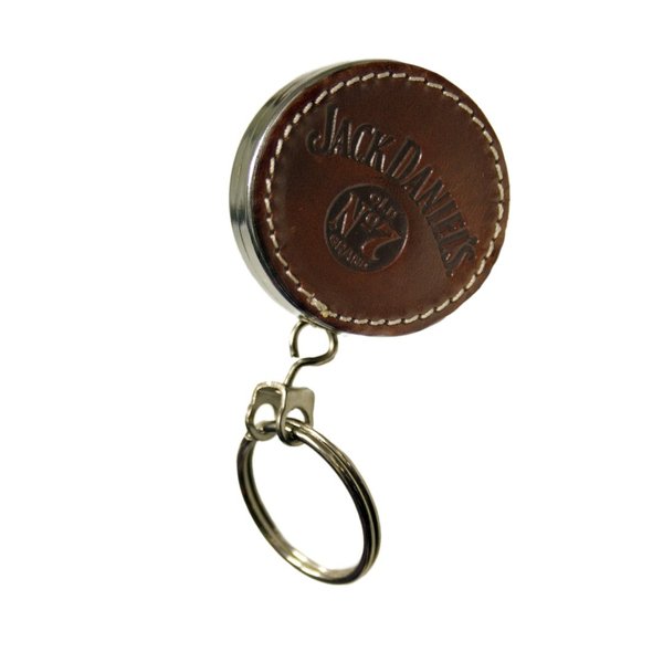 Jack Daniel's Western leather extendable keychain