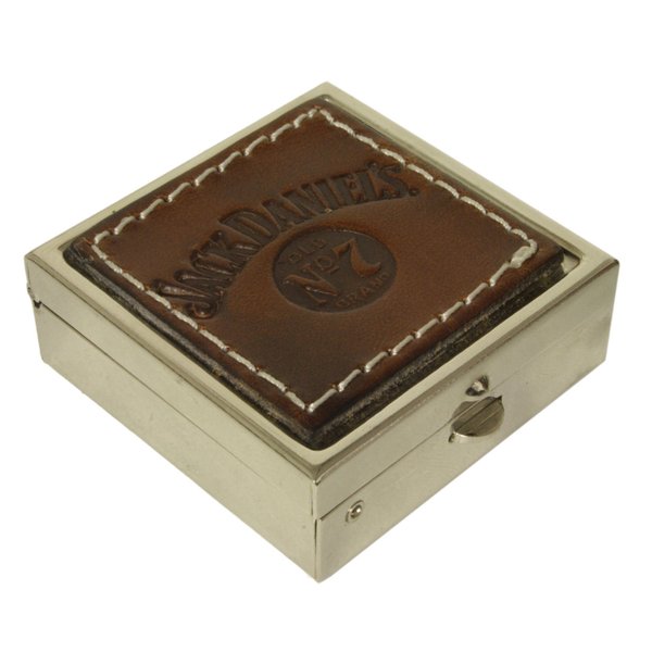 Jack Daniel's Western leather pill box