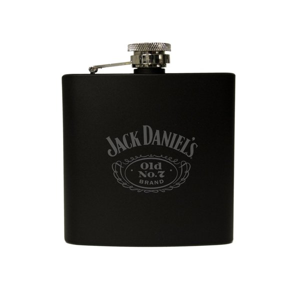 Jack Daniel's black 6oz hip flask
