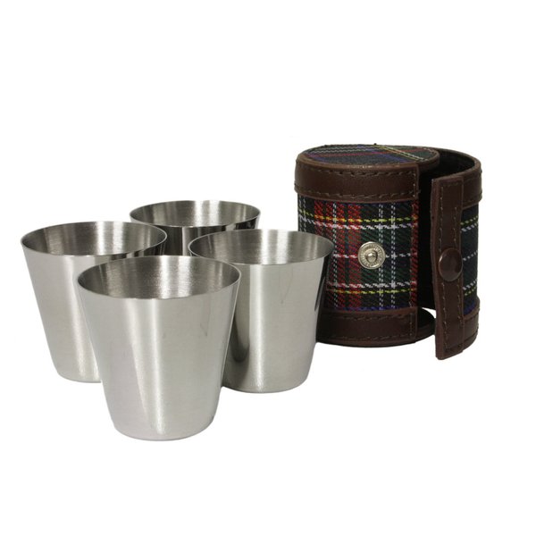 1oz shot cups with tartan case