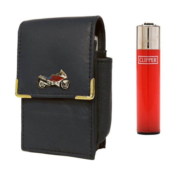 Honda motorcycle cigarette packet holder with Clipper gas lighter