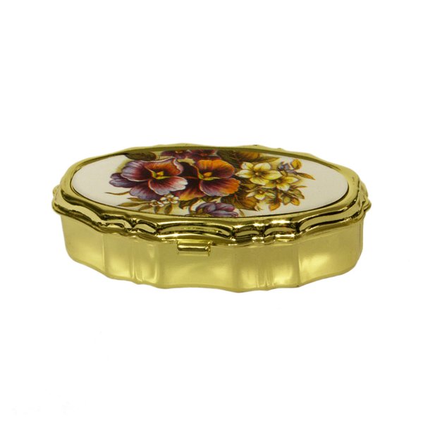 Ladies gold floral pocket ashtray