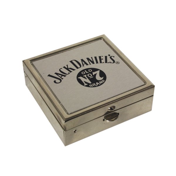 Jack Daniel's chrome square pocket ashtray