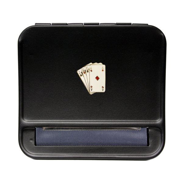 Poker playing cards metal cigarette rolling machine
